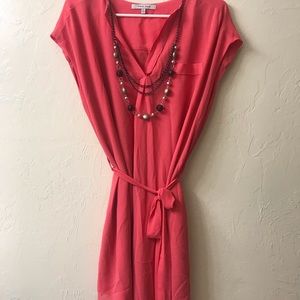 Pink short sleeve dress